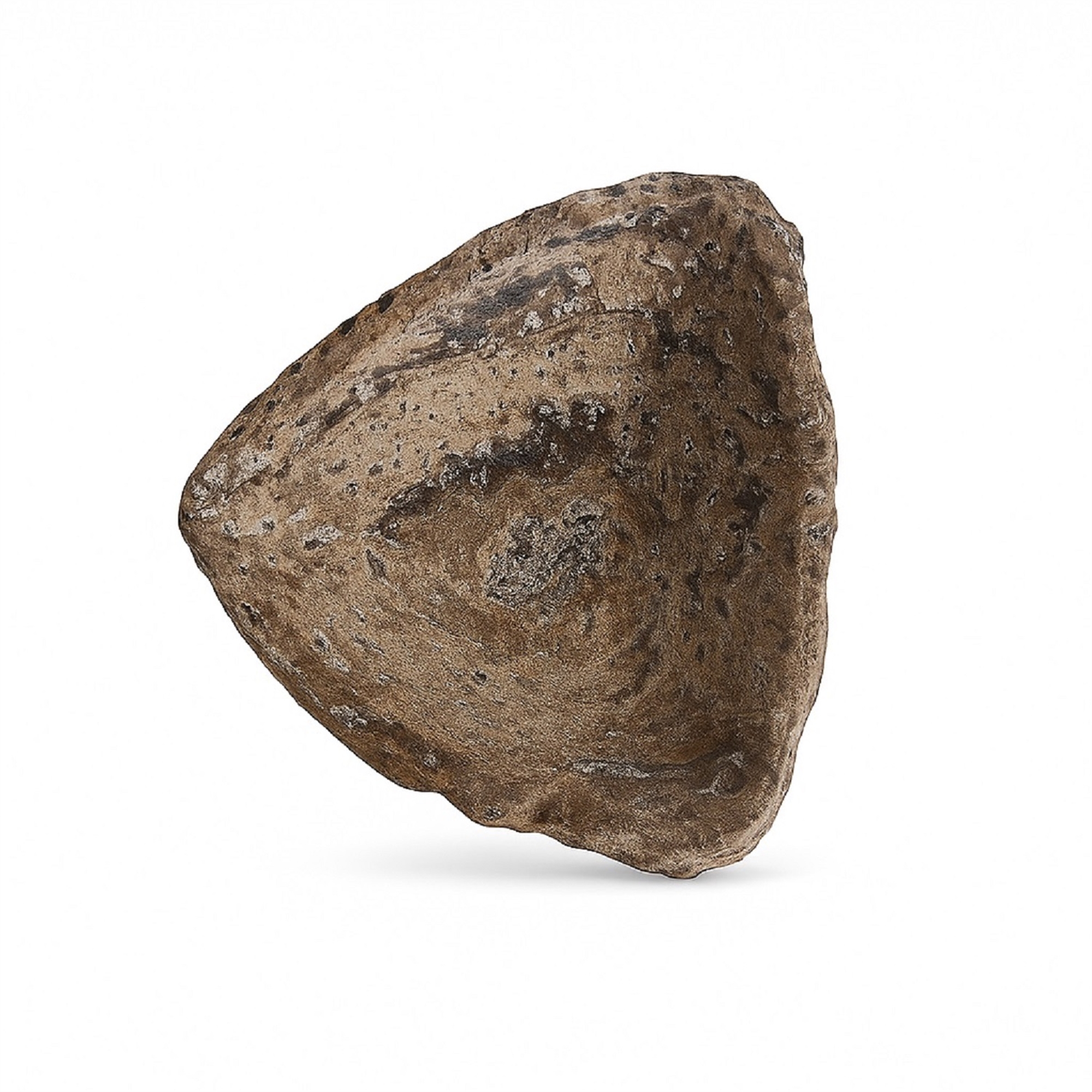 Grey Travertine Organic Shaped Rought Edged Bowl by BIDKhome - Image 2