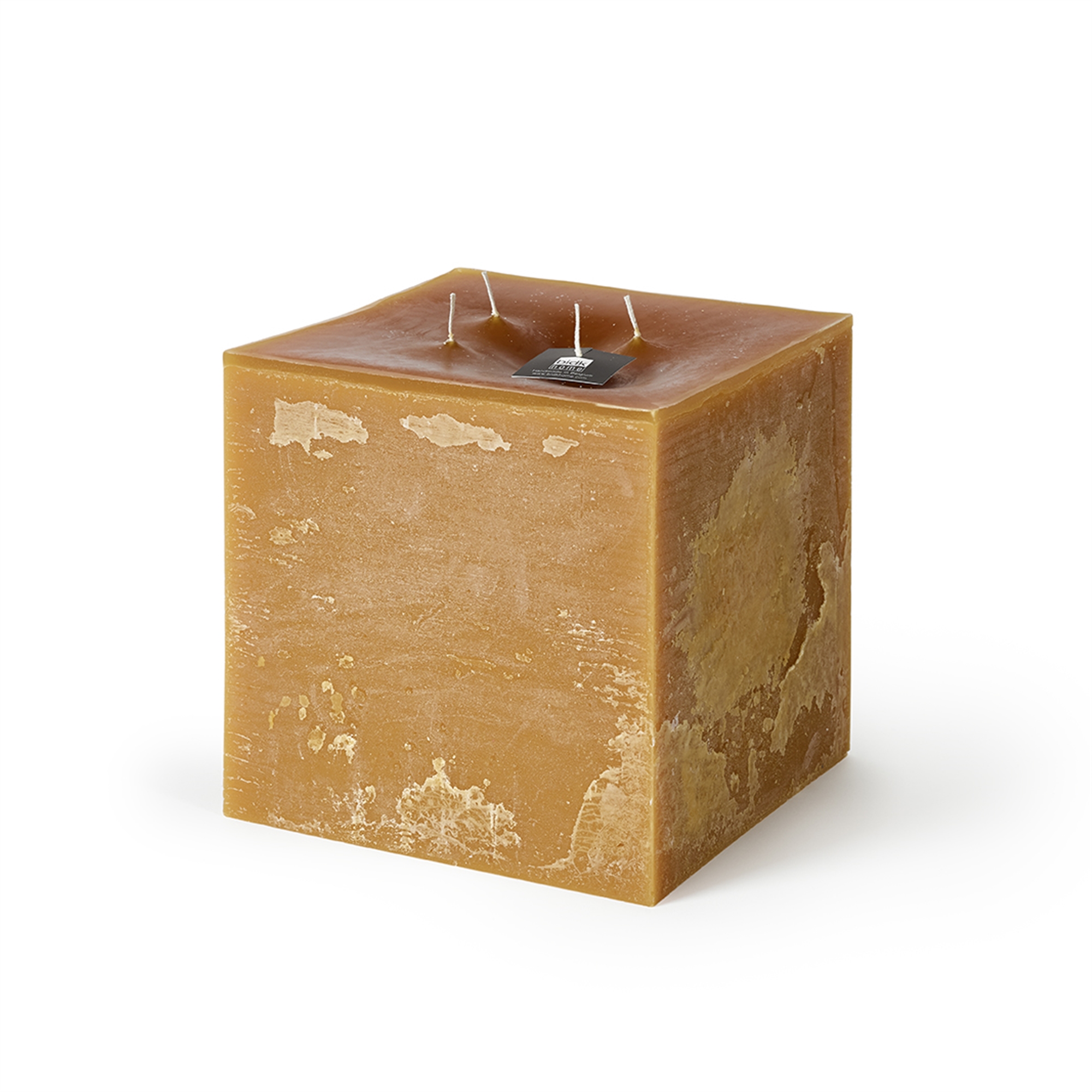 Square 4 Wick Chamois Pillar Candle by BIDKhome
