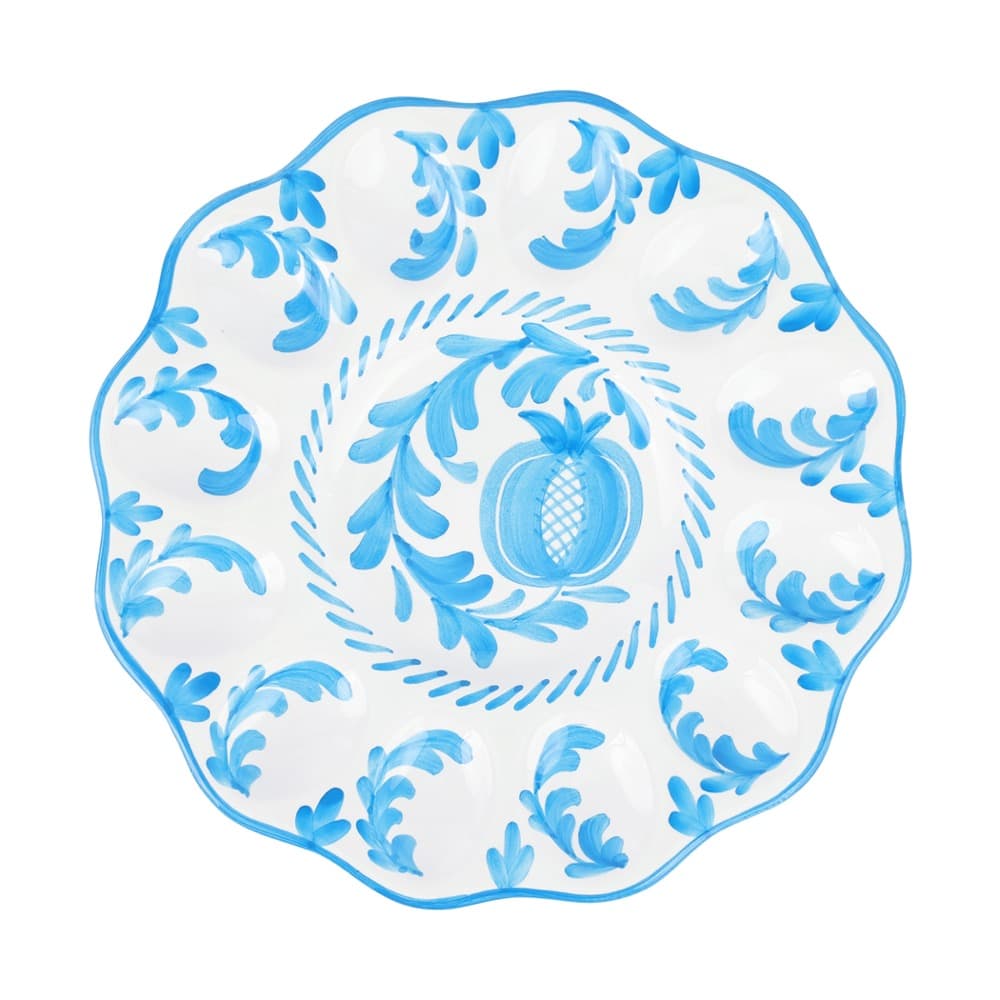Arezzo Aqua Egg Platter by VIETRI