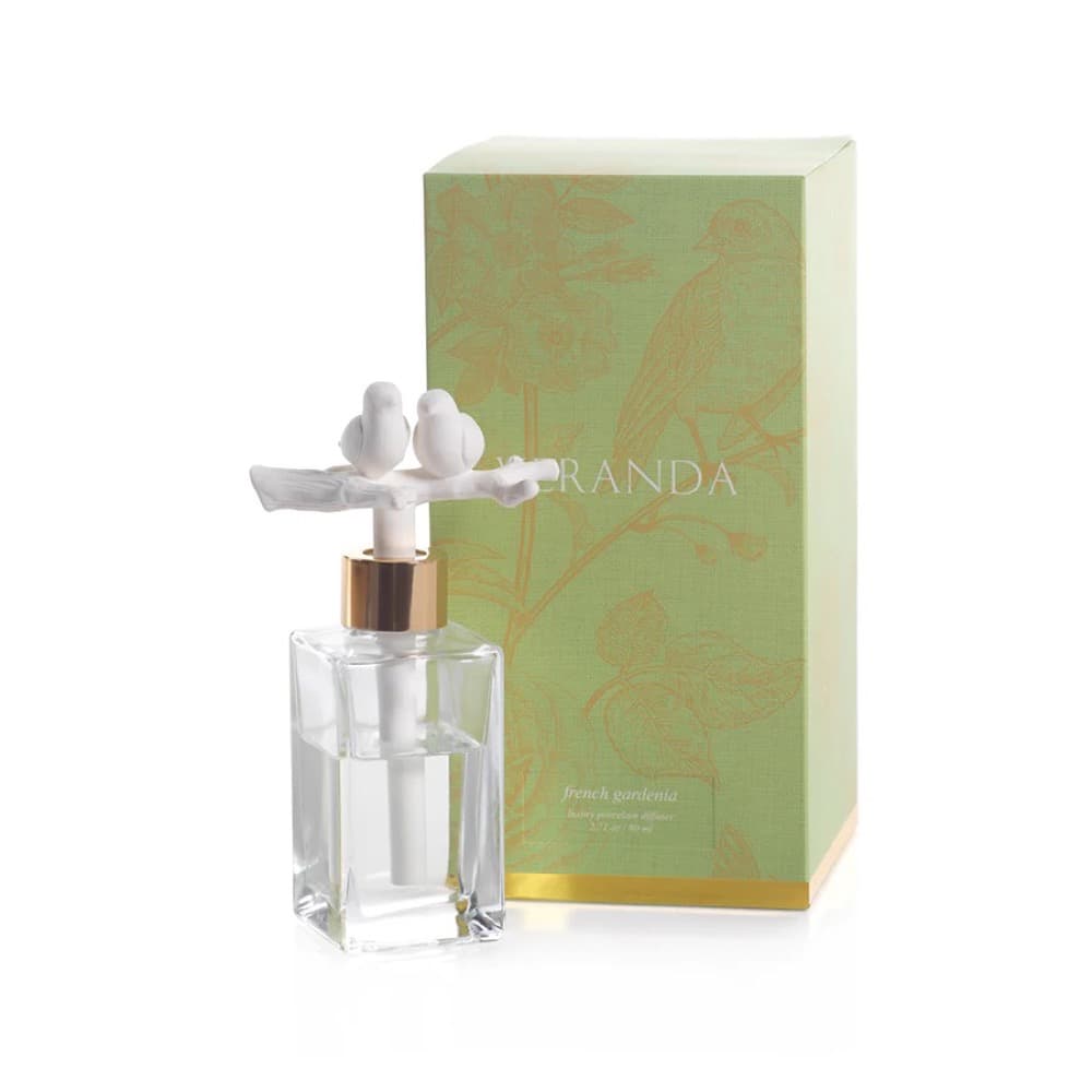 Veranda French Gardenia Porcelain Diffuser, Birds on Twig by Zodax