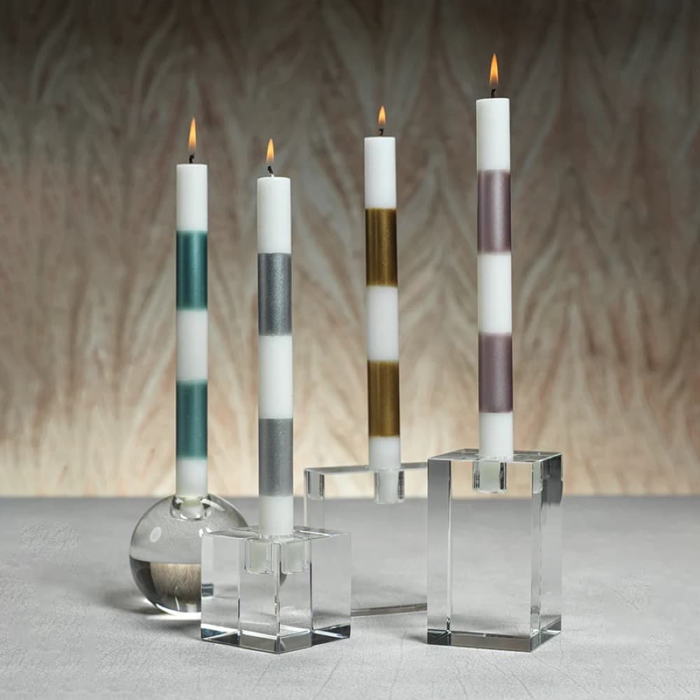 Romy Crystal Glass Taper Candle Holder by Zodax - Image 2