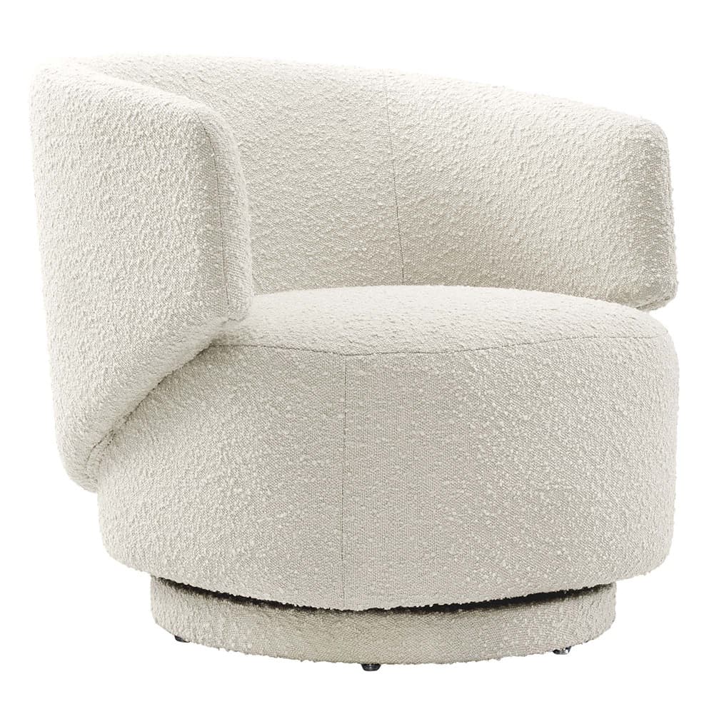 Celestia Boucle Fabric Swivel Chair in Ivory by Modway