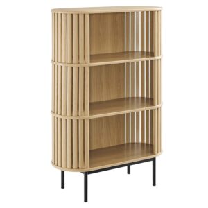 Fortitude Three Tier Display Cabinet in Oak by Modway