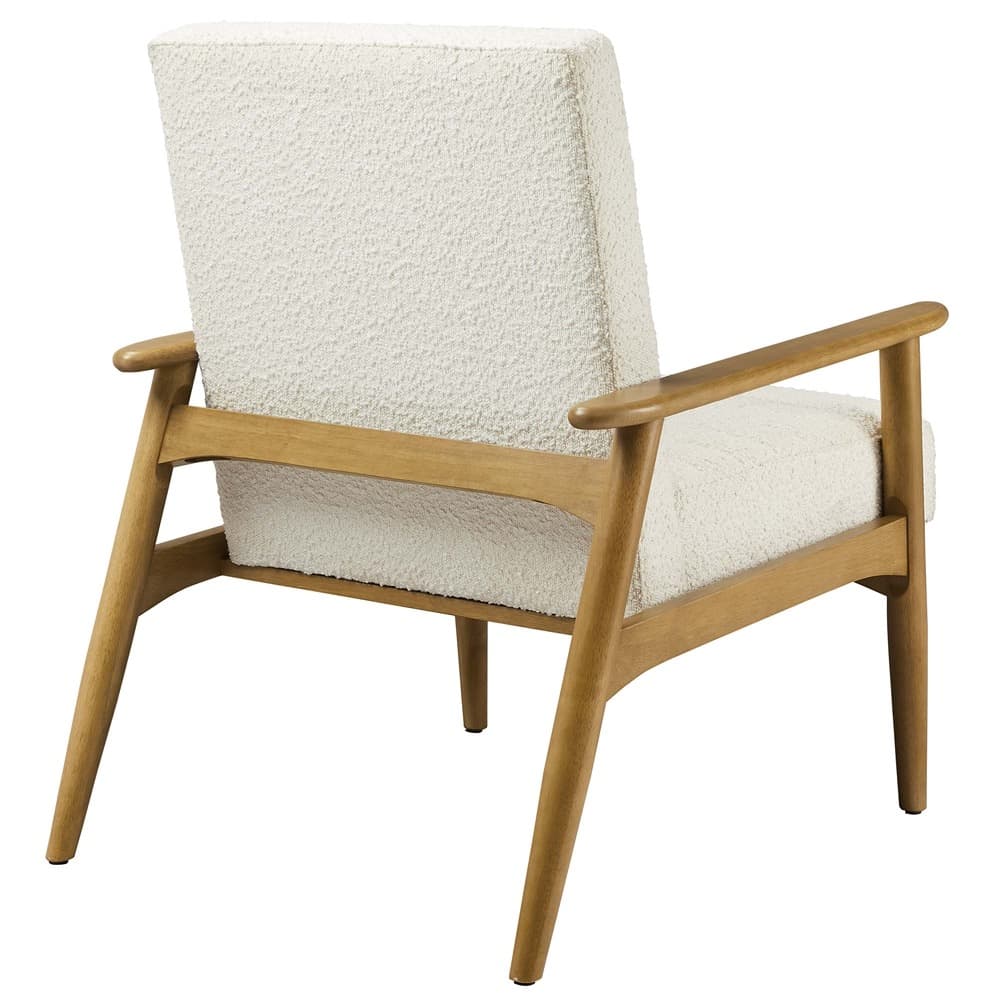 Jensen Boucle Fabric Accent Chair in Walnut and Ivory by Modway - Image 3