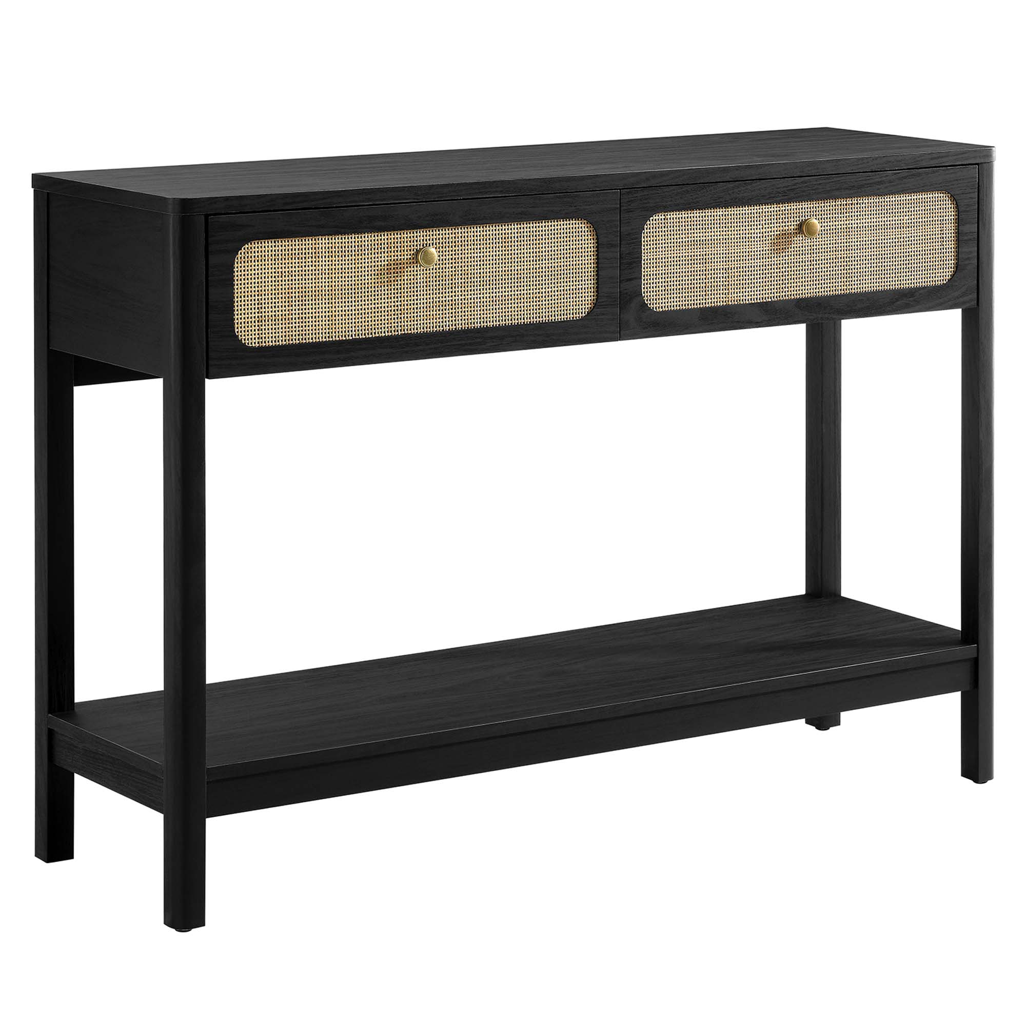 Chaucer Wood Entryway Console Table in Black by Modway