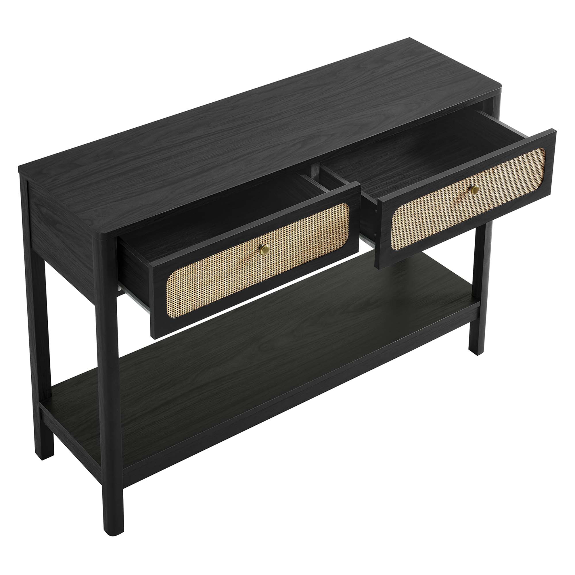Chaucer Wood Entryway Console Table in Black by Modway - Image 5