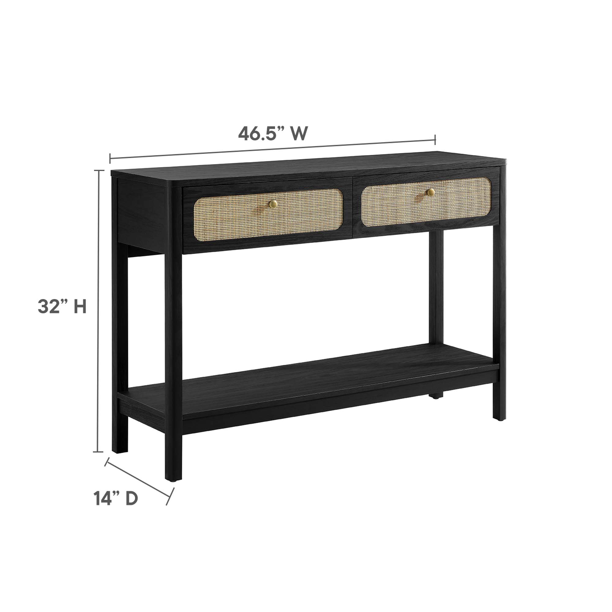 Chaucer Wood Entryway Console Table in Black by Modway - Image 8