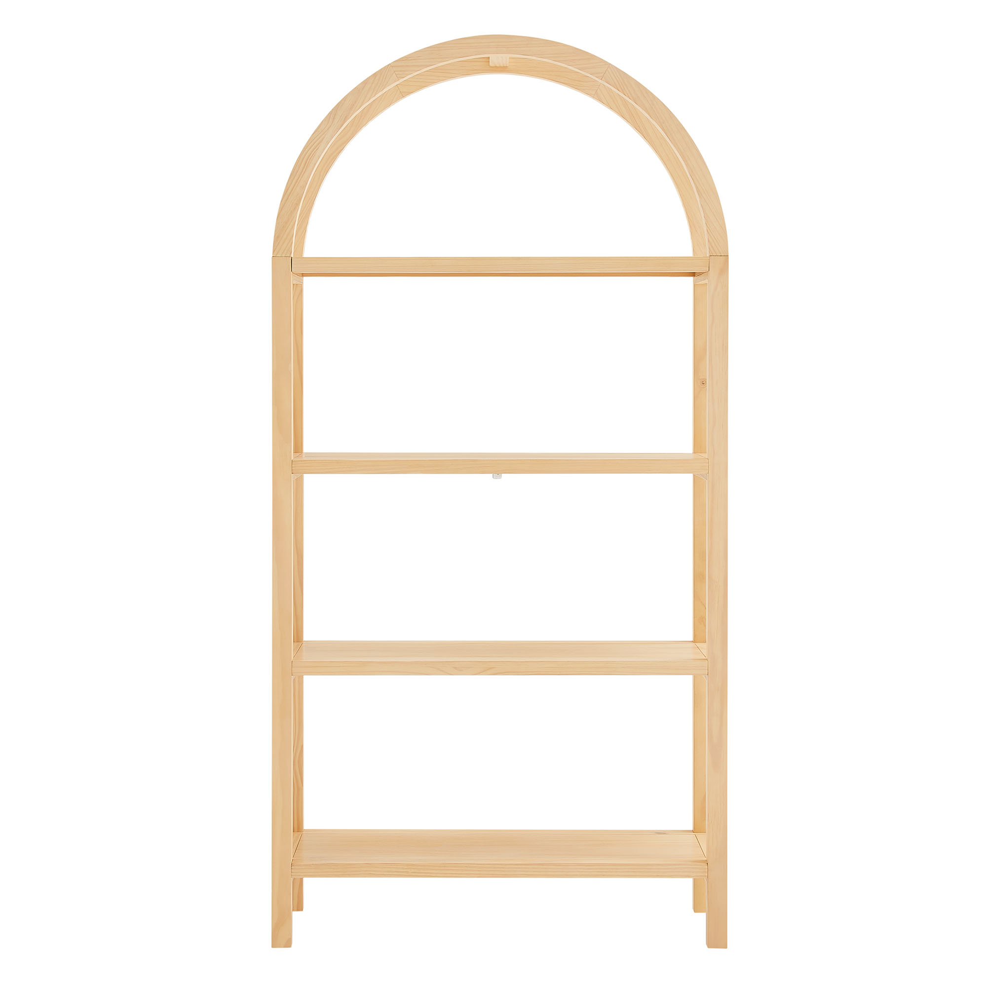 Vexley 72 Inch Large Arched Bookshelf in Natural by Modway - Image 2