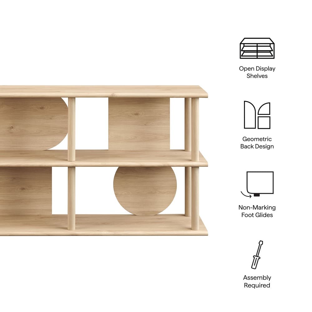 Zadie 55 Inch Console Table in Light Oak by Modway - Image 8