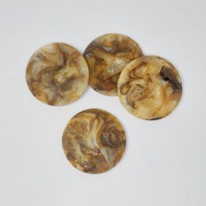 Round Tortoiseshell Coasters Set of 4 by BIDKhome