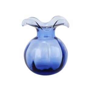 Hibiscus Glass Indigo Bud Vase in Gift Box by VIETRI