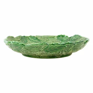 Lastra Holiday Green Figural Shallow Bowl by VIETRI
