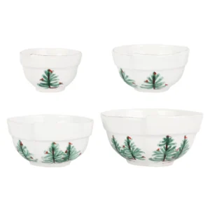 Lastra Holiday Assorted Prepping Bowls Set Of 4 in a Gift Box by VIETRI