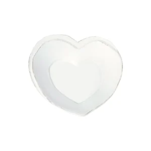 White Lastra Heart Dish in Gift Box by VIETRI