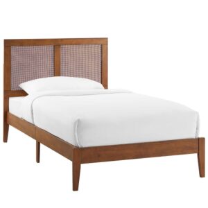 Sirocco Rattan and Wood Twin Platform Bed by Modway