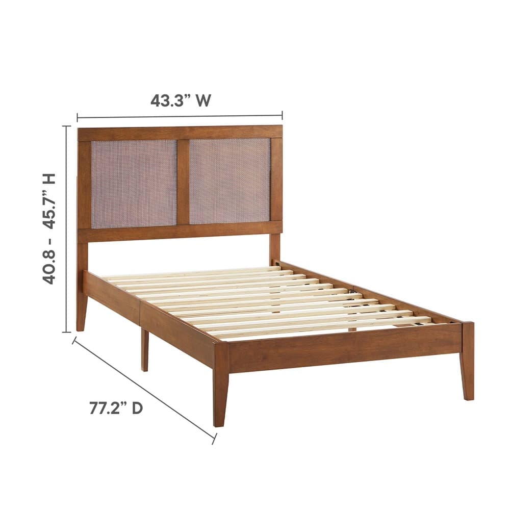 Sirocco Rattan and Wood Twin Platform Bed by Modway - Image 10
