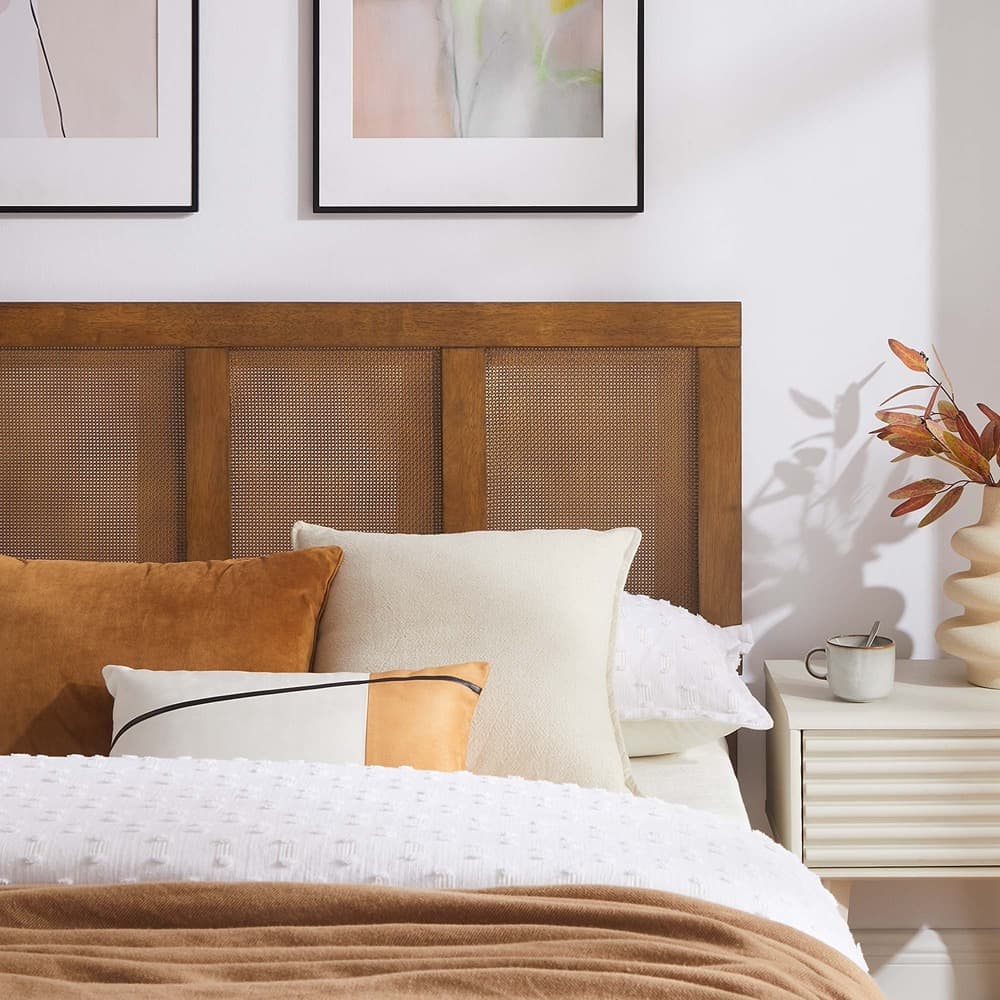 Sirocco Rattan and Wood King Platform Bed by Modway - Image 11
