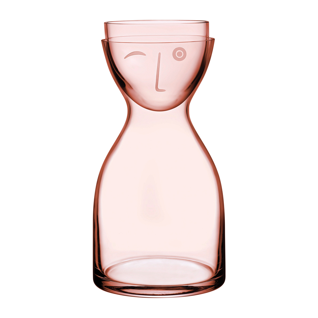 Mr. & Mrs. Night Water Set Short Dusty Rose by Nude Glass