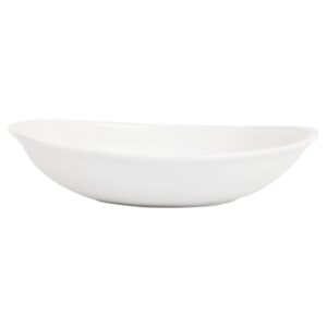 Aria White Oval Shallow Bowl by VIETRI