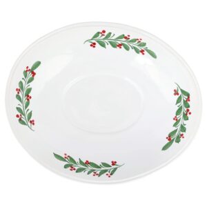 Aria Holiday Shallow Oval Bowl by VIETRI