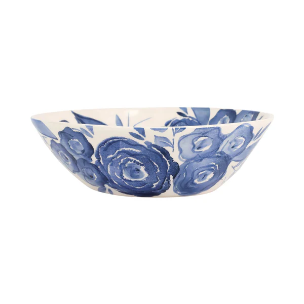 Blue Camellia Shallow Serving Bowl by VIETRI