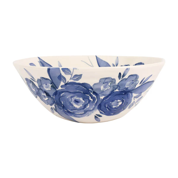 Blue Camellia Deep Serving Bowl by VIETRI
