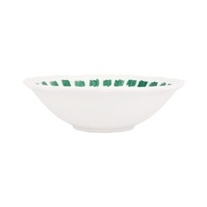 Lisbon Green Stitch Serving Bowl by VIETRI