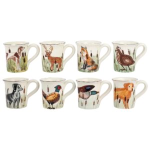 Wildlife Assorted Mugs Set Of 8 by VIETRI