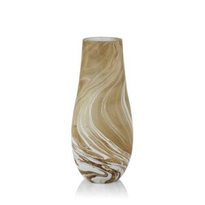 Bellshill Small Mango Wood Marbleized Vase by Zodax
