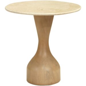 Mila Rose Natural Mango Wood End Table by Livabliss