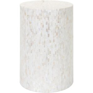 Ivory Iridescent End Table by Livabliss