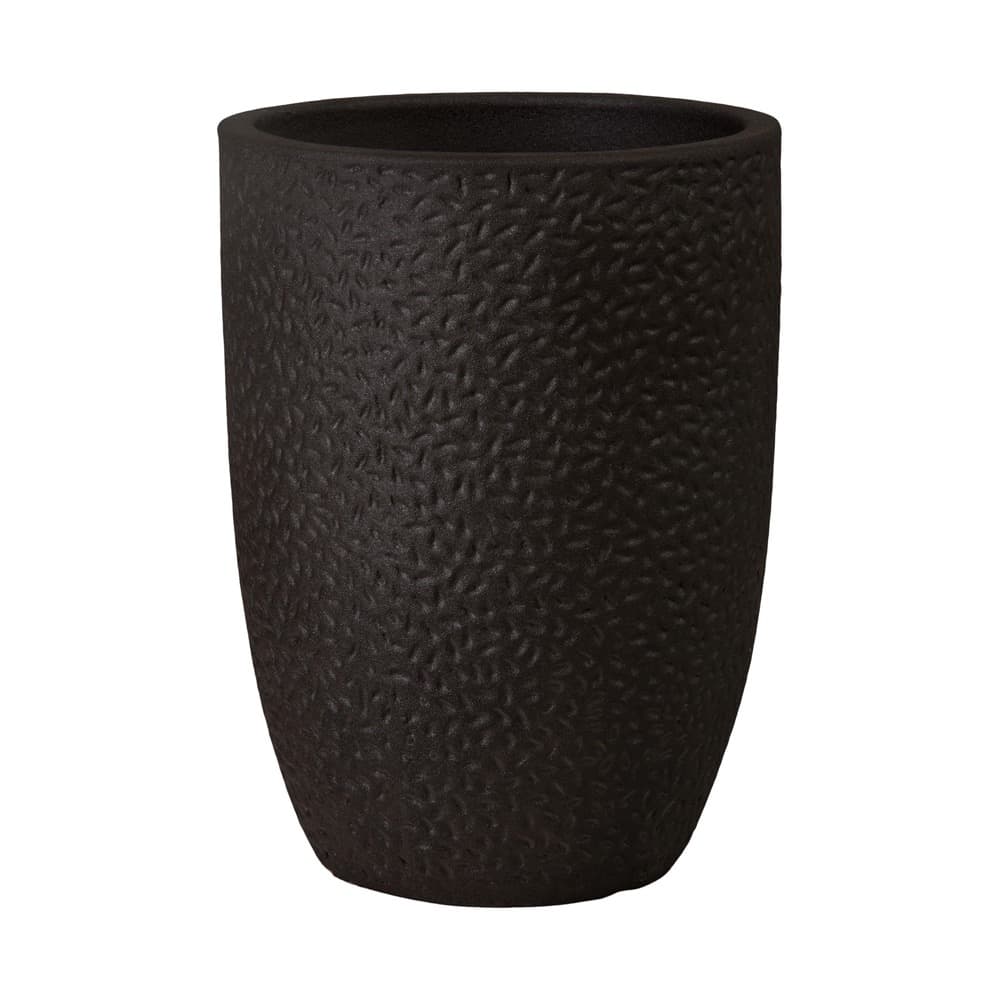 Round Matte Black Ceramic Planters in 3 Sizes by Emissary