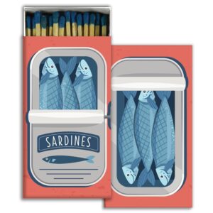Sardines Matches Set of 6 by HomArt