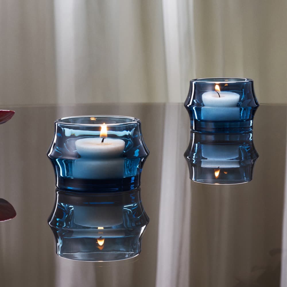 Holmegaard ARC 2" Tealight Holder - Dark Blue - Set of 2 - Thumbnail 5