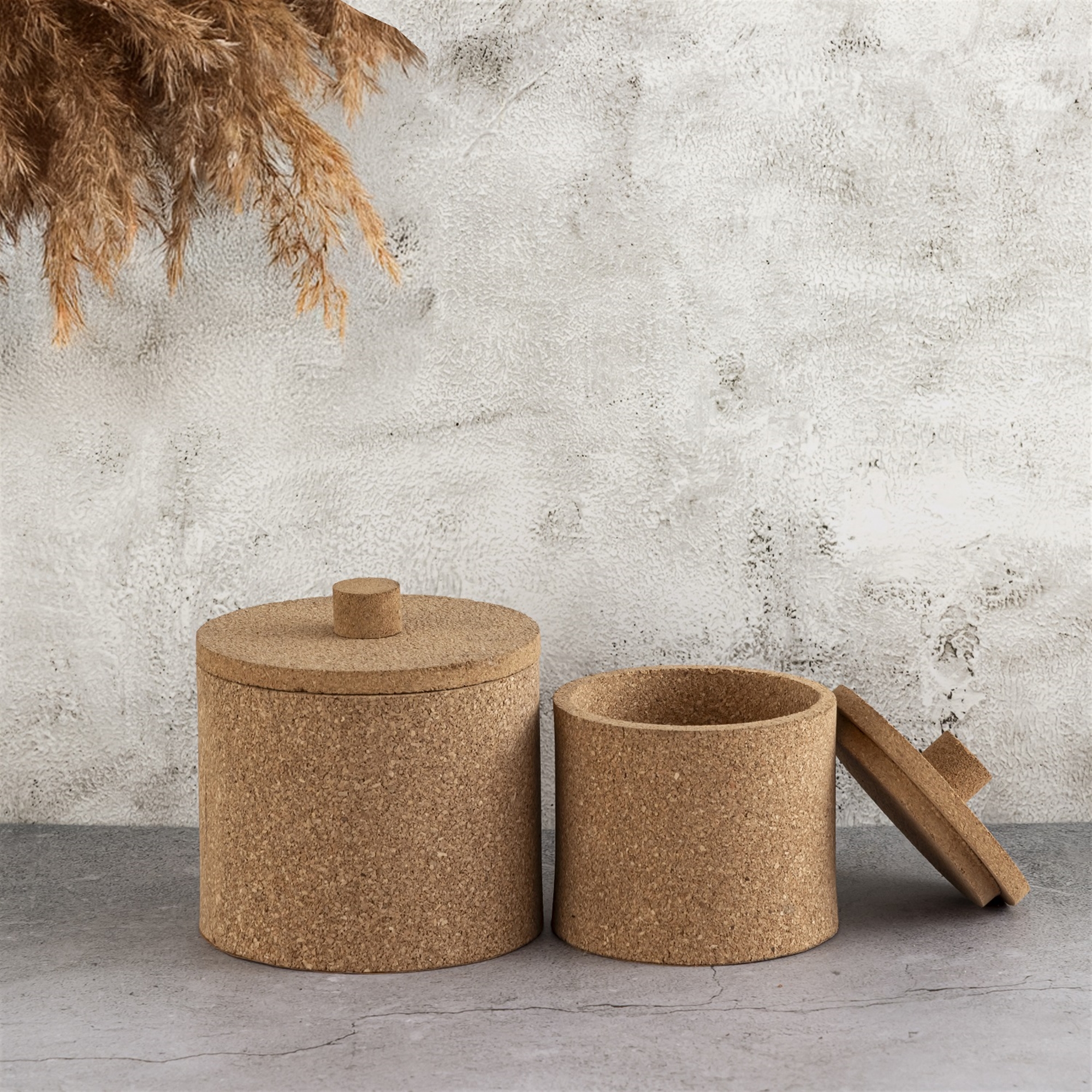 Round Natural Cork Boxes by BIDKhome - Image 6