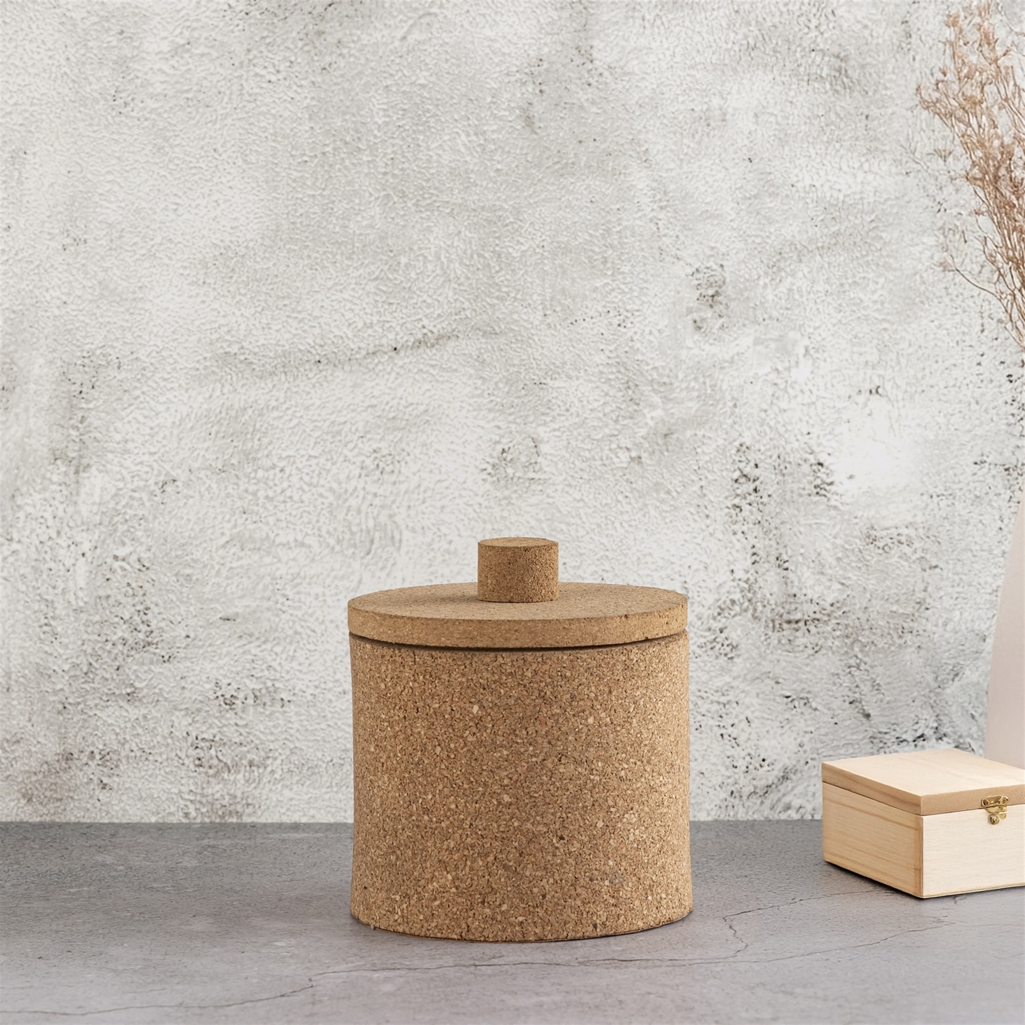 Round Natural Cork Boxes by BIDKhome - Image 9