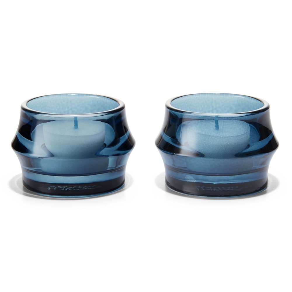 Holmegaard ARC 2" Tealight Holder - Dark Blue - Set of 2 - Thumbnail 4