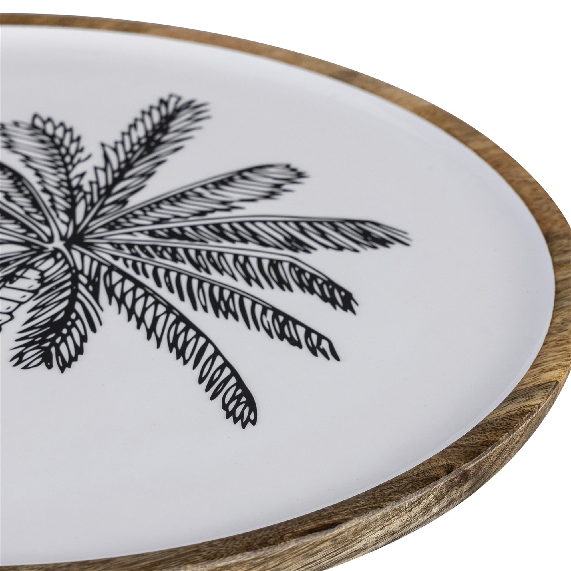 Mango Natural Wood Plate with Print by BIDKhome - Image 3