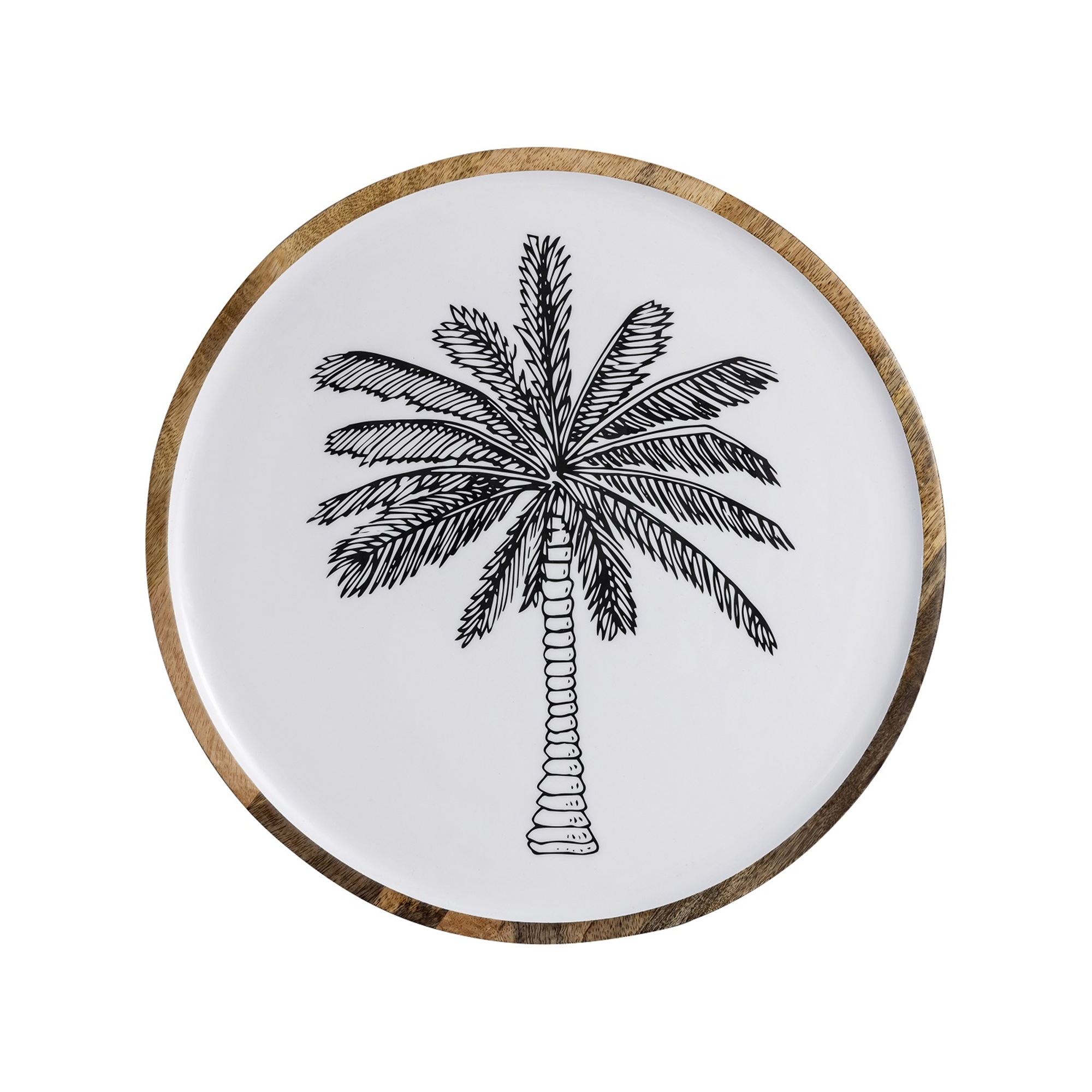 Mango Natural Wood Plate with Print by BIDKhome - Image 4