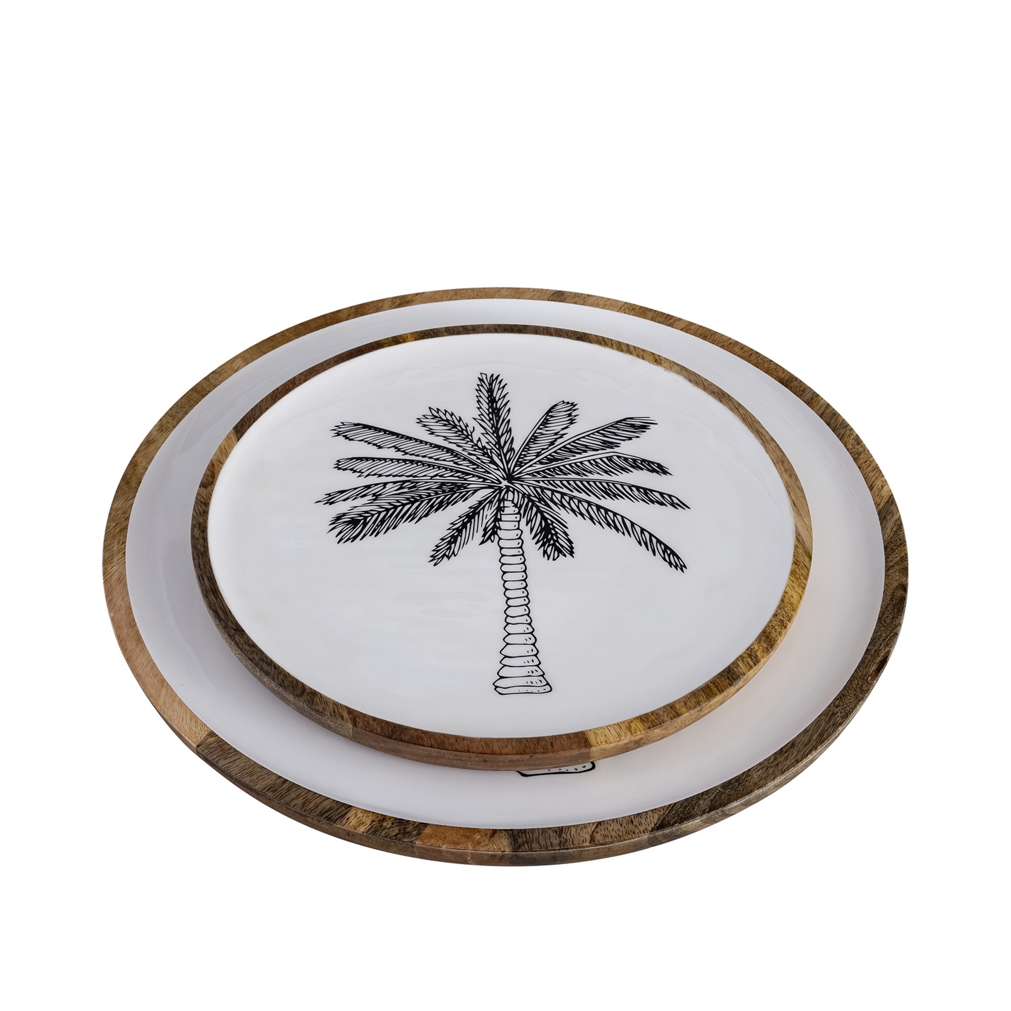 Mango Natural Wood Plate with Print by BIDKhome - Image 6