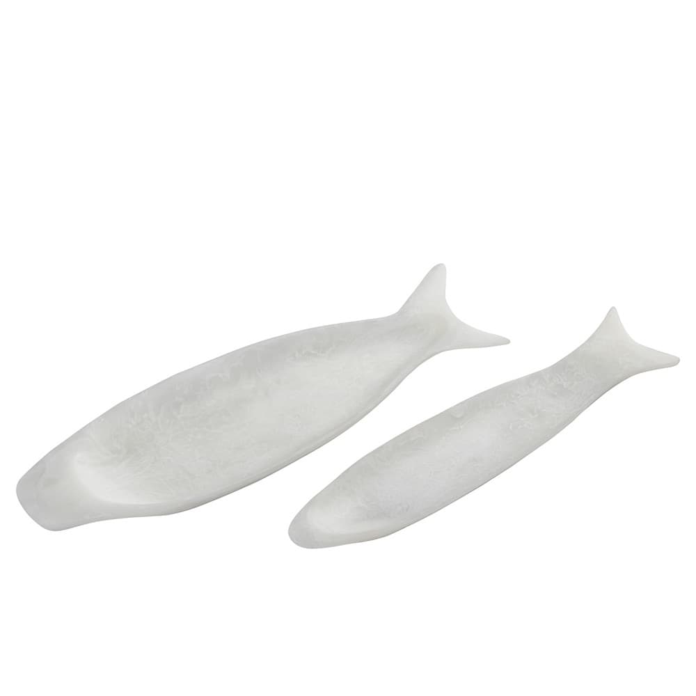 White Fish Platter Set of 2 by BIDKhome
