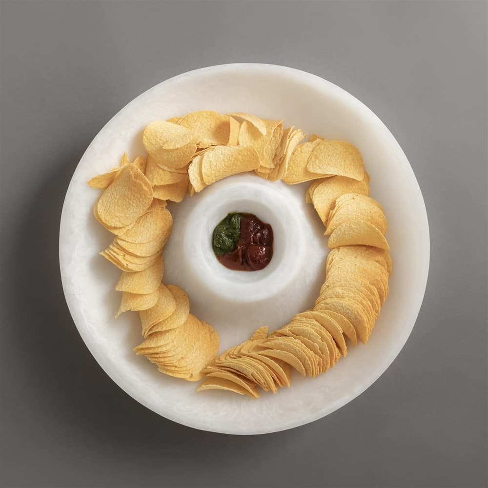 White Resin Chip and Dip Set by BIDKhome - Image 8