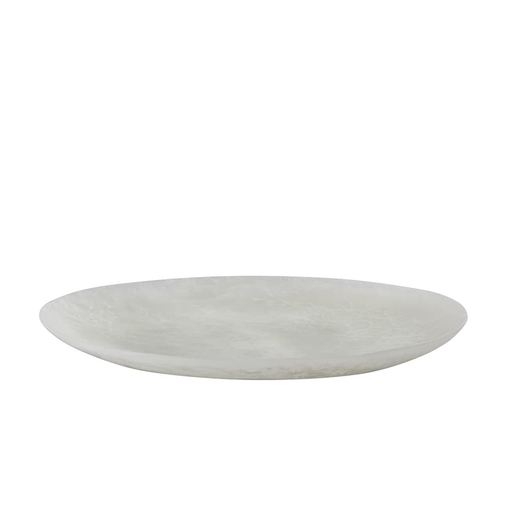 White Oval Resin Platters Set of 2 by BIDKhome - Image 8
