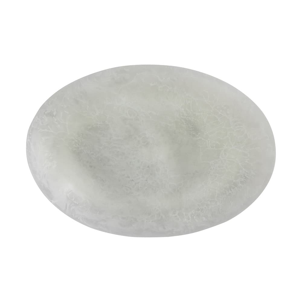 White Oval Resin Platters Set of 2 by BIDKhome - Image 2