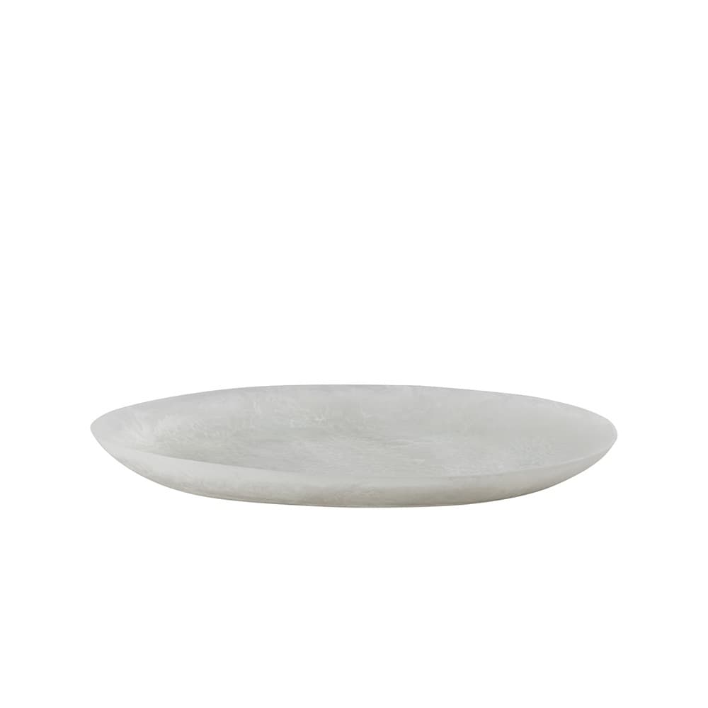 White Oval Resin Platters Set of 2 by BIDKhome - Image 4