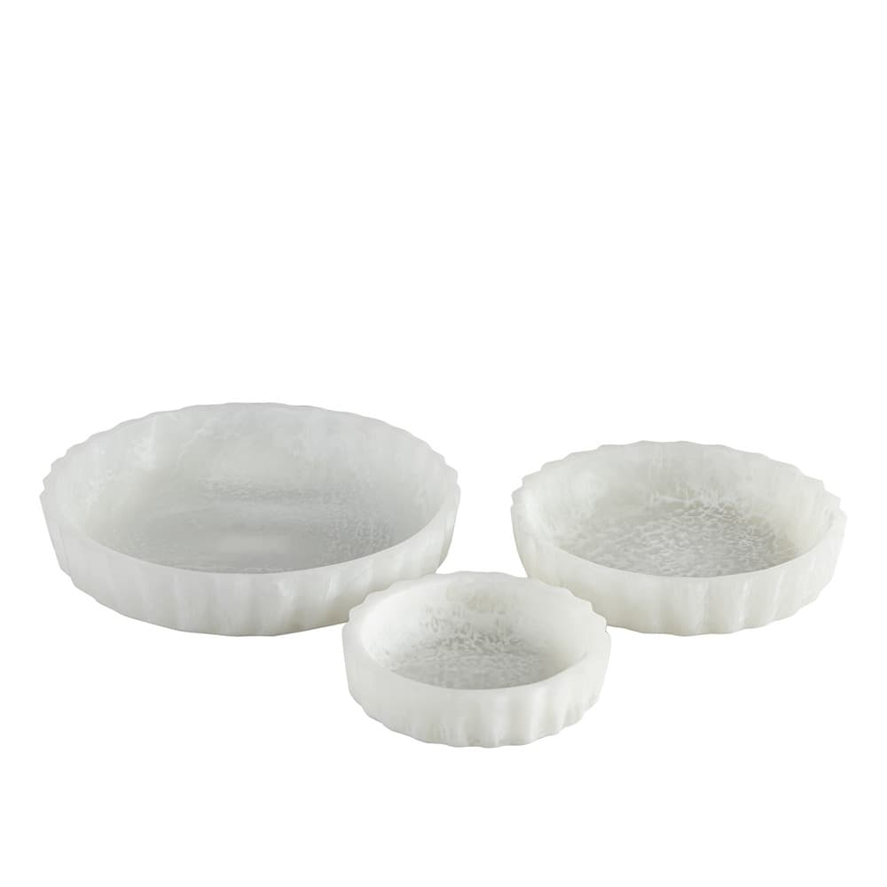 Curvy Edge White Bowls Set of 3 by BIDKhome - Image 14