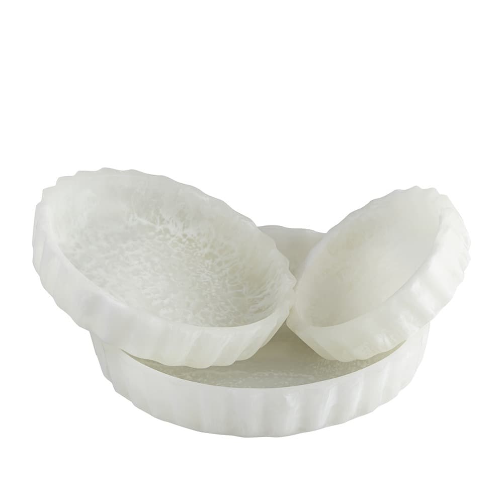 Curvy Edge White Bowls Set of 3 by BIDKhome - Image 15