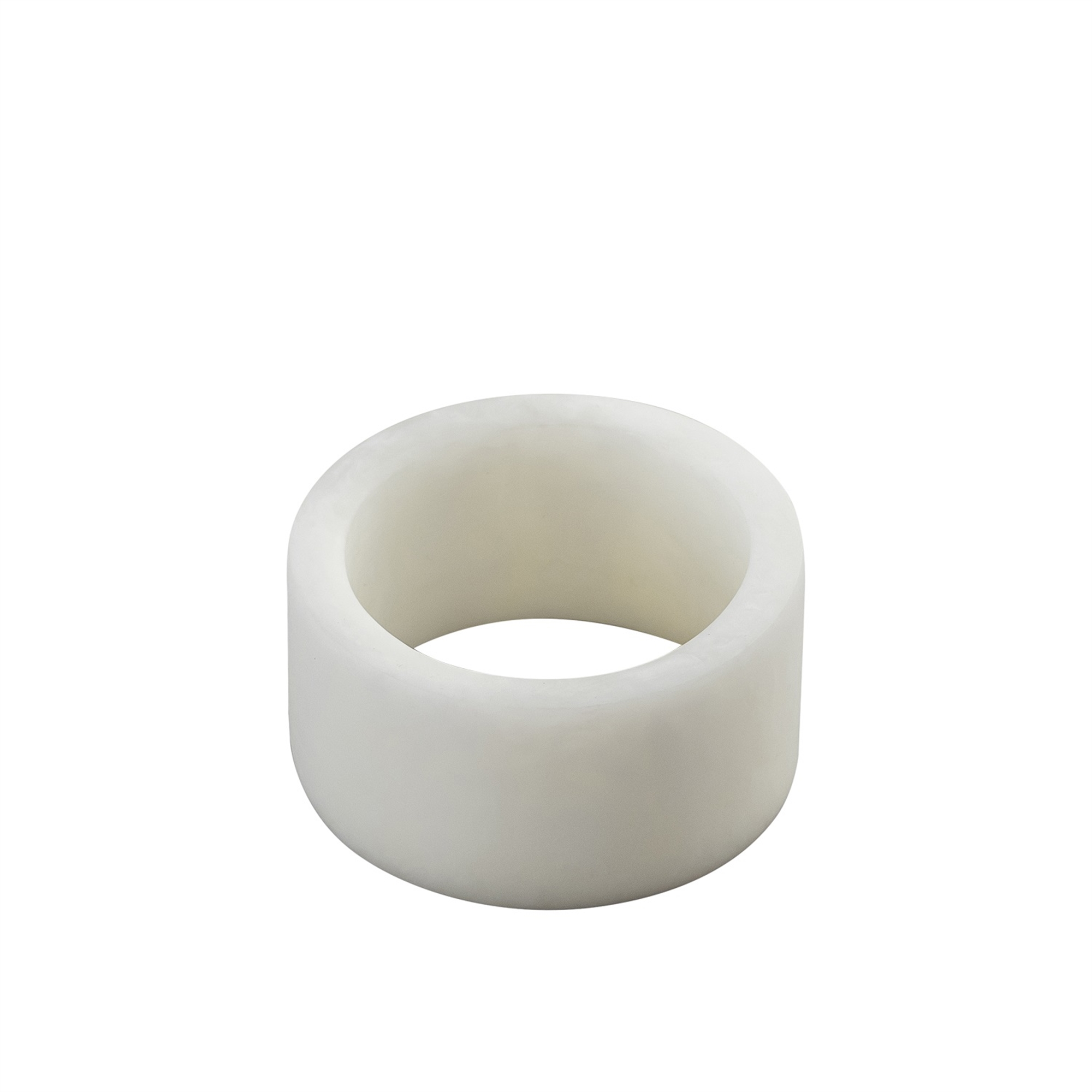 White Resin Napkin Ring Set of 4 by BIDKhome - Image 2