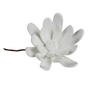White Bone China Curled Magnolia Flower by HomArt