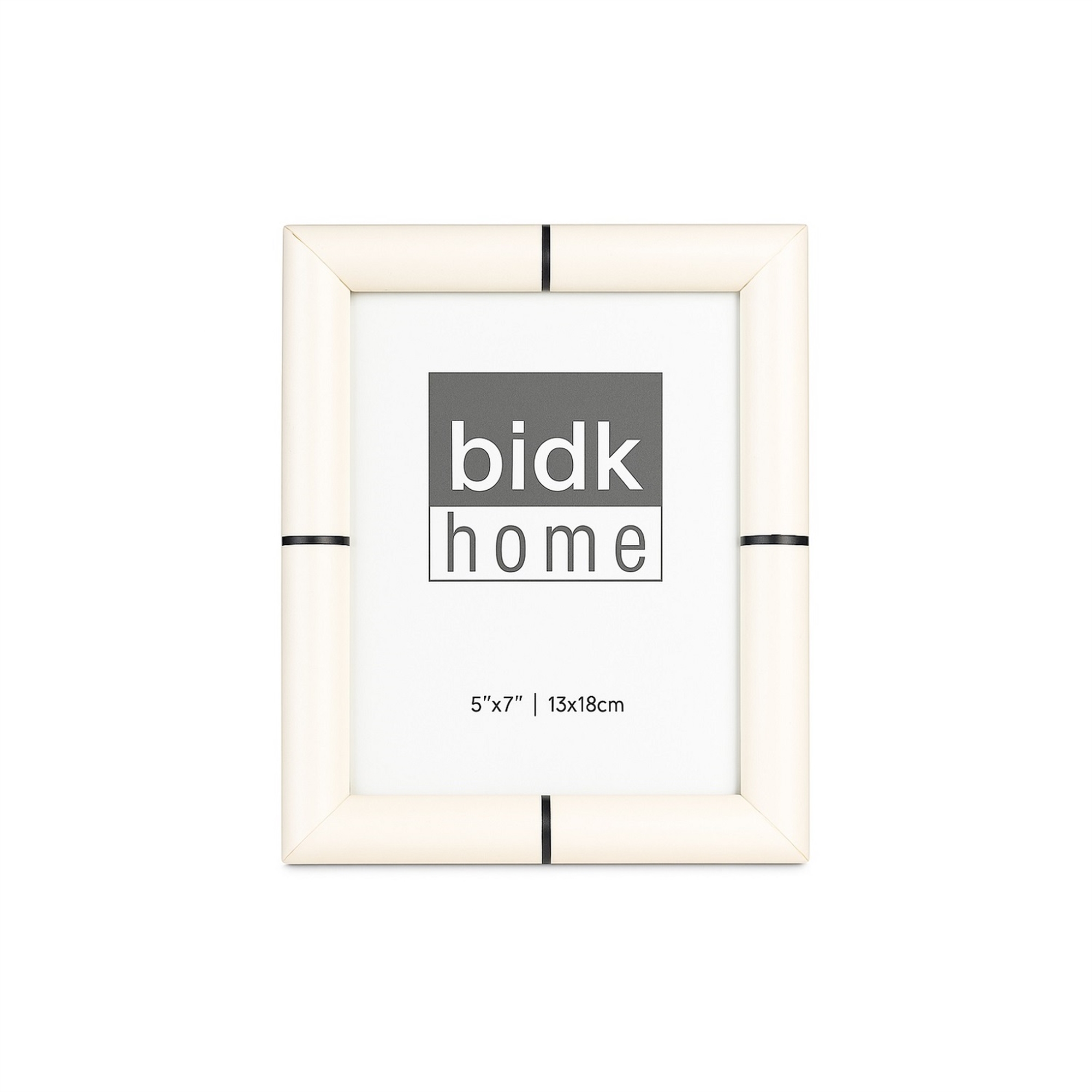 White Bone with Black Stripe Frames in Four Sizes by BIDKhome - Image 2